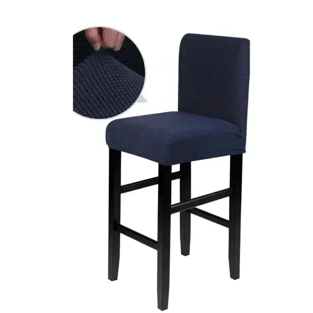 Bar chair cover navy blue